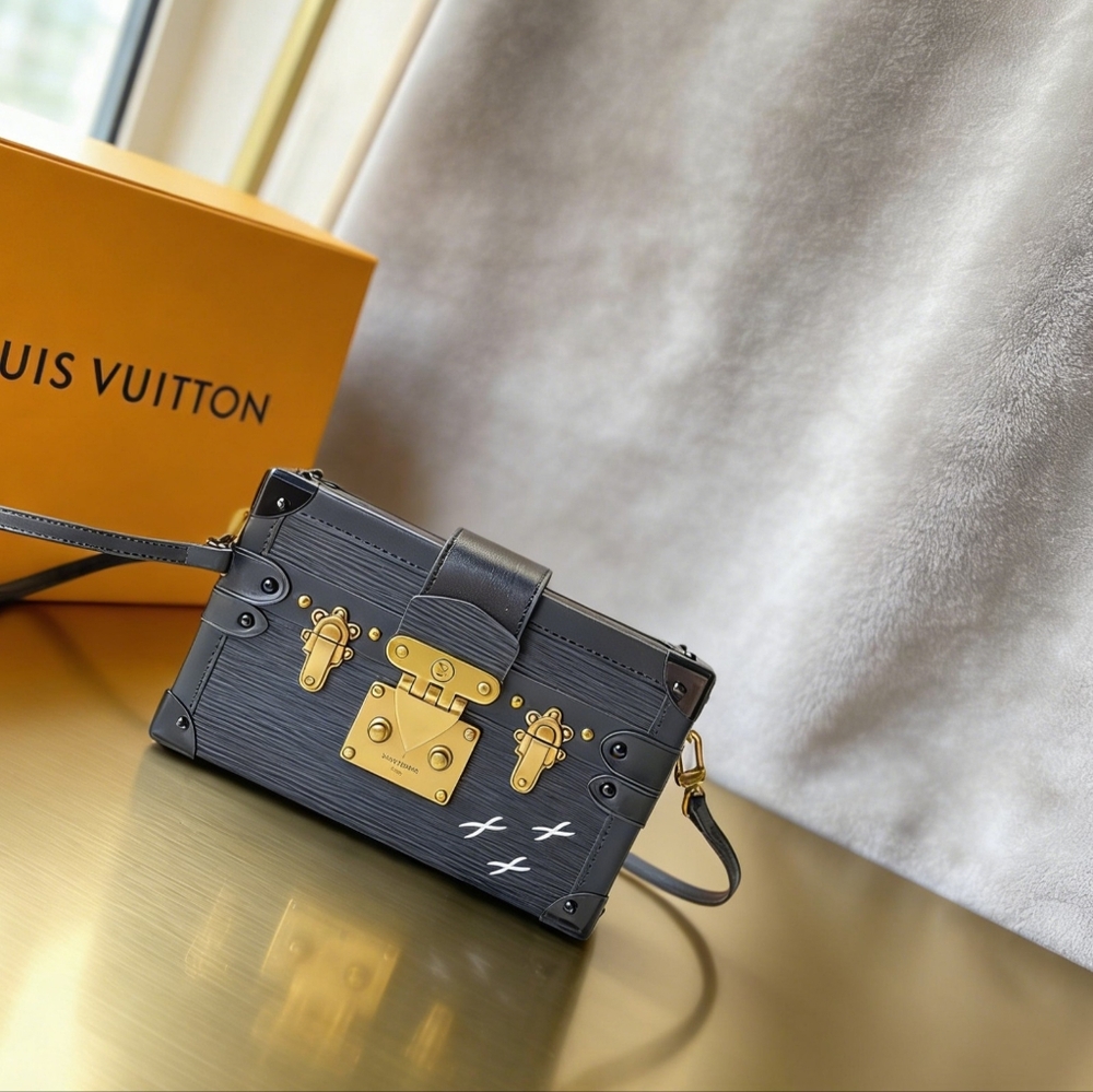 Louis Vuitton Petite Malle Black Epi Leather